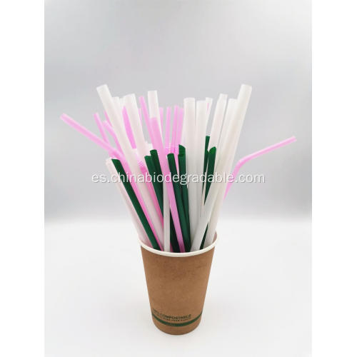 100% Compostable Natural Plant Flexible PLA Eco Pajitas